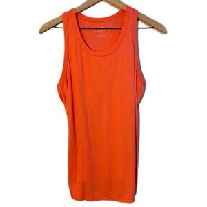 DANSKIN Athletic Tank Top Women’s Medium Orange Ribbed.